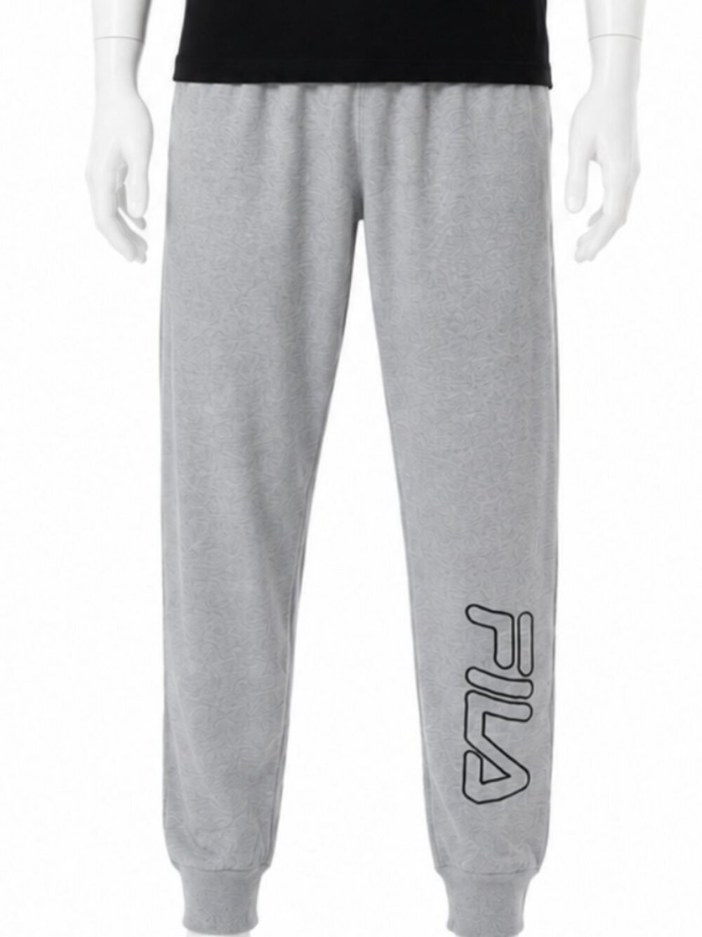 Fila Mens XL Sweatpants Gray Embroidered Logo Jogging Pants